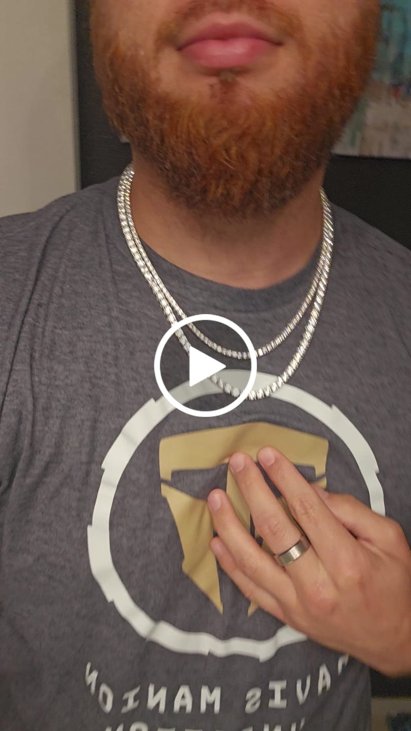 Customer video review of 3mm Tennis + 5mm Tennis Chain Bundle - White Gold