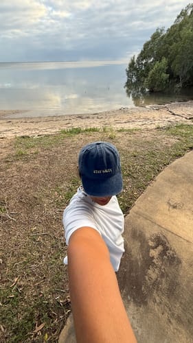 Customer photo review of Stay Salty Washed Dad Cap