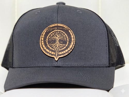 Customer photo review of Premium Custom Leather Patch Hats (Wholesale)