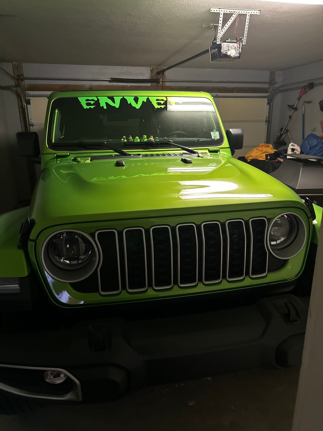 Customer photo review of Candy Metallic Neon Green vinyl wrap