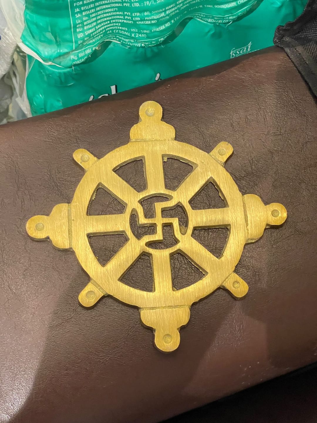 Customer photo review of Brass Chakra Satiya Helix – Vastu Remedy for West Direction Correction | Energy Balance Support | 4.5 Inch