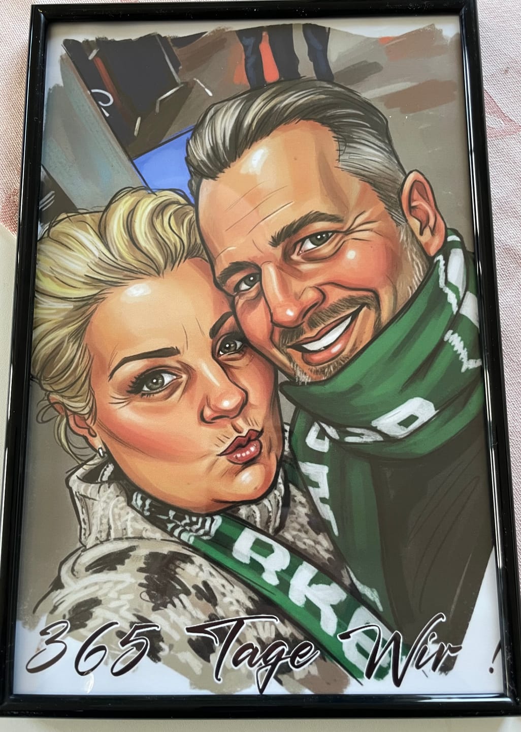 Customer photo review of ColorSketch Poster Dein Foto als handgezeichnete Karikatur
