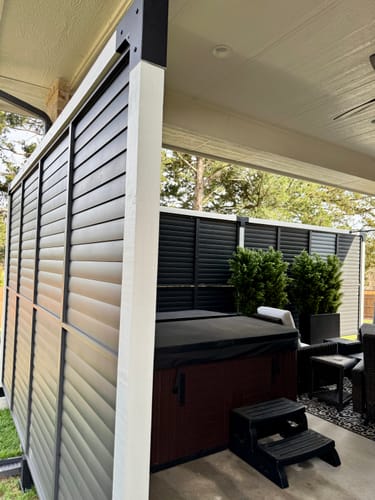 Customer photo review of Privacy Shutter Walls