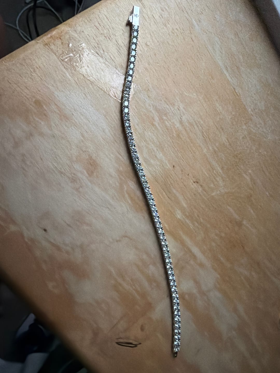 Customer photo review of Moissanite Micro Tennis Chain - Silver - D Colour - VVS1