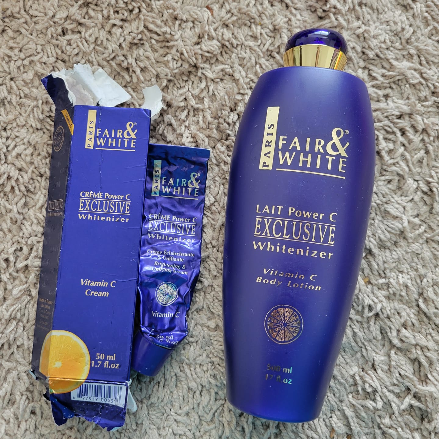 Customer photo review of Face and Body Antioxidant Exclusive Combo