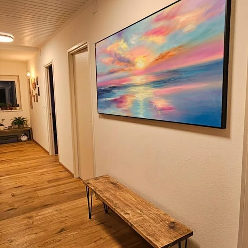 Customer photo review of Ocean & Sky Textured Wall Art # MO036