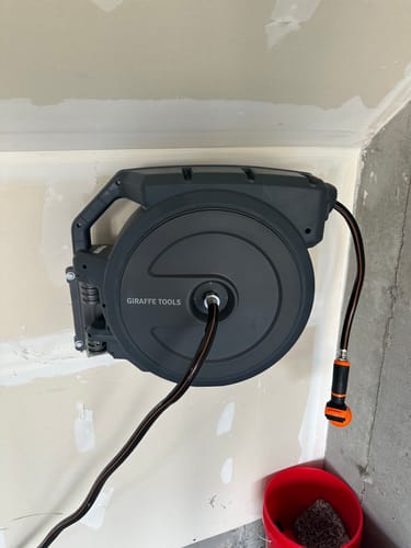 Customer photo review of Retractable Garden Hose Reel-5/8in-90ft