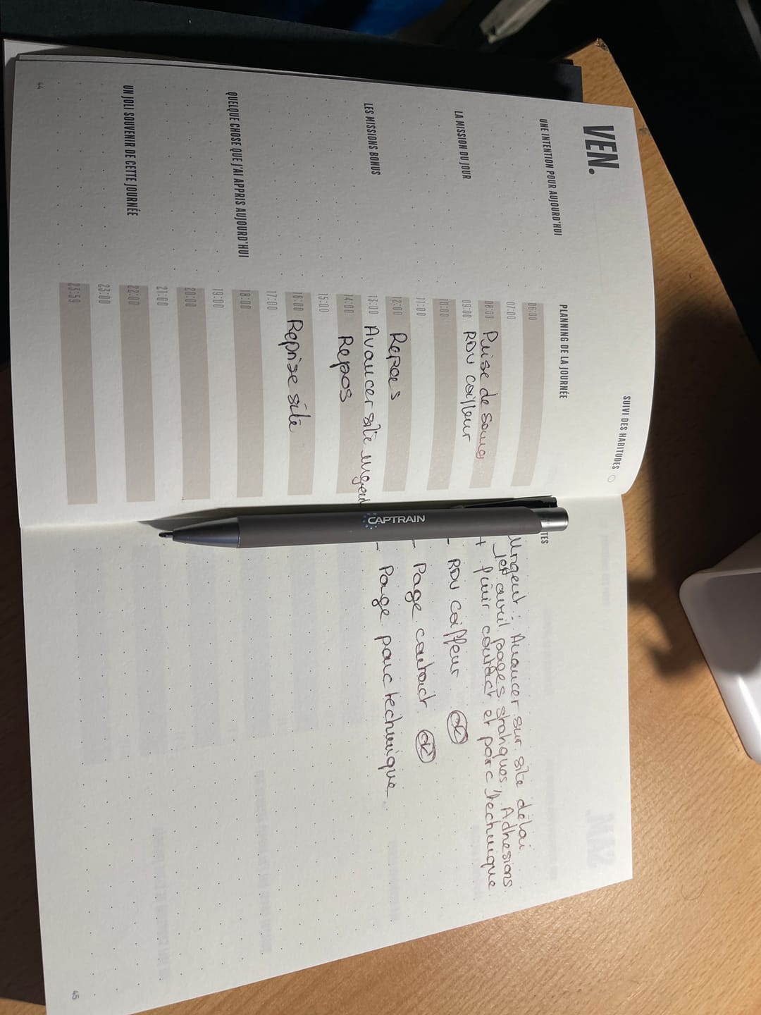 Customer photo review of Carnet des Habitudes