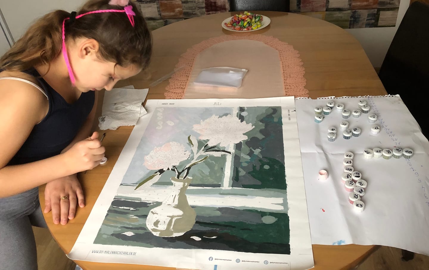 Customer photo review of Malen nach Zahlen - Blume im Wasserglas