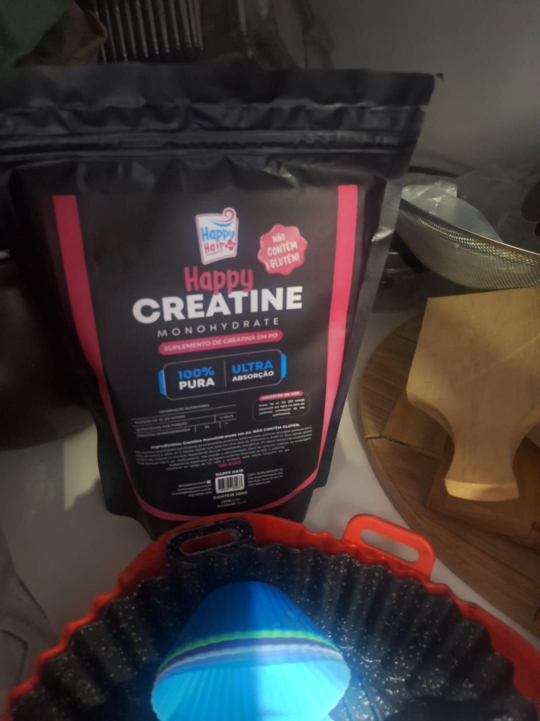 Customer photo review of Creatina Monohidratada 100% Pura 300g - Happy Creatine