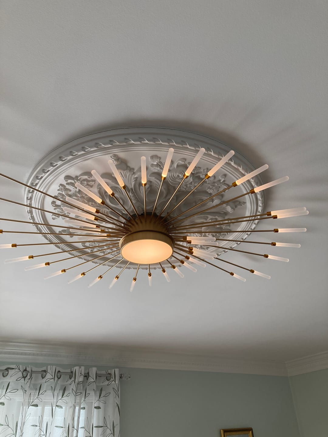 Customer photo review of WOMO Firework Sunburst Flush Mount Ceiling Light-WM1001