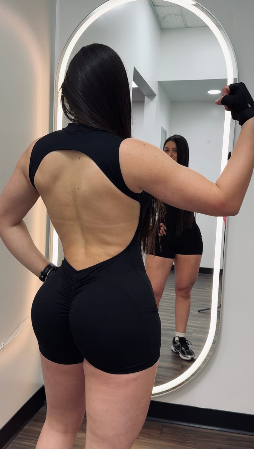 Customer photo review of Backless Romper