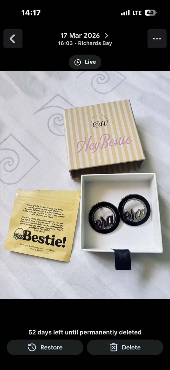 Customer photo review of Silver Diva Earrings