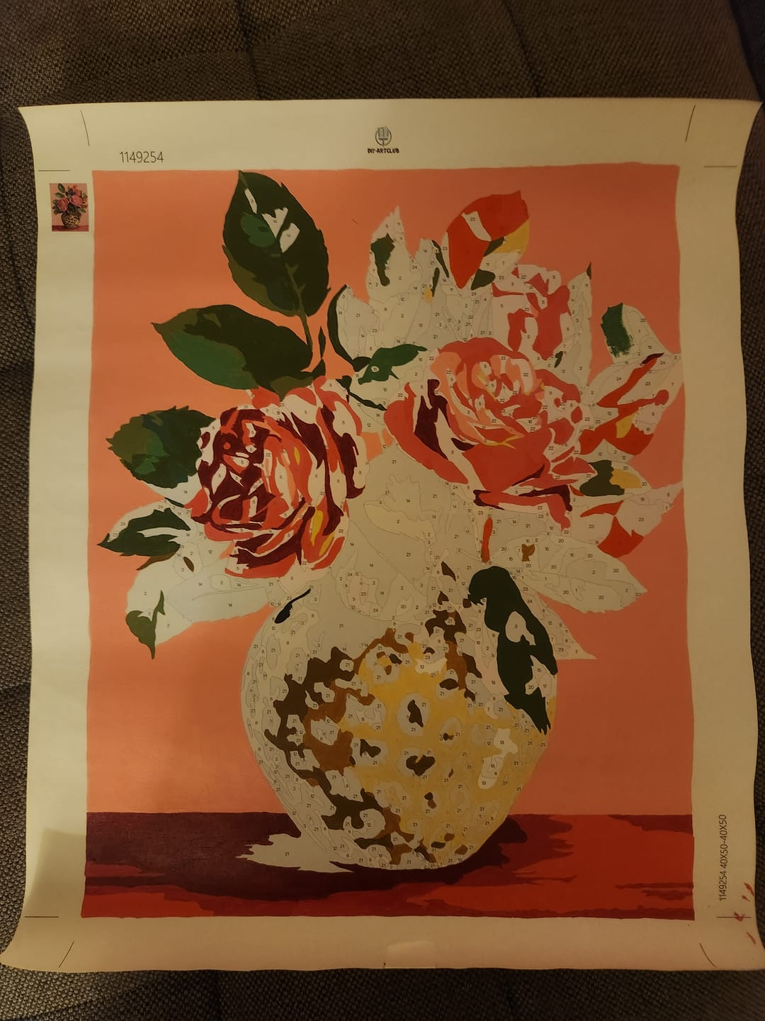 Customer photo review of Wild Roses | Paint by Number