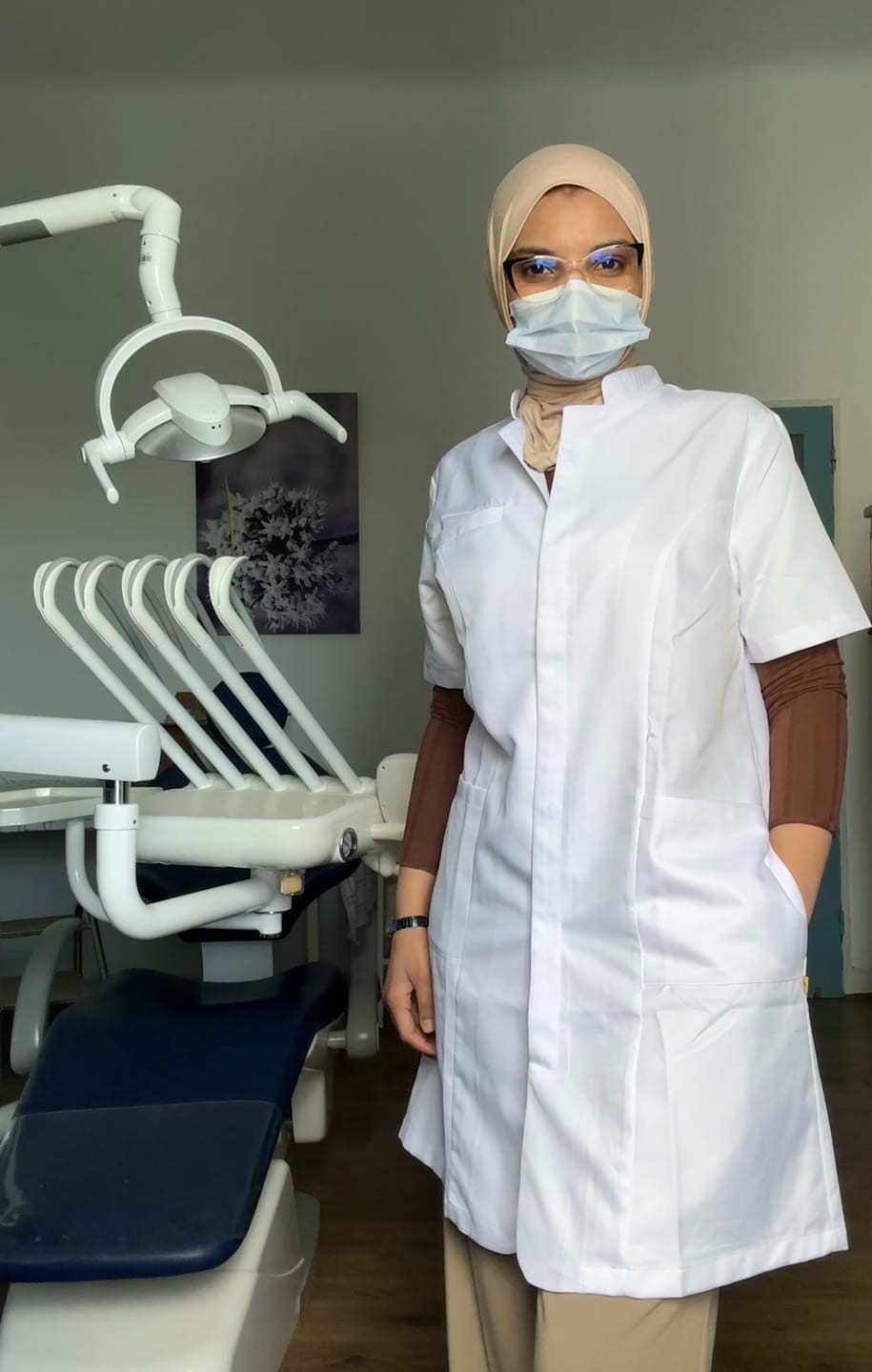 Customer photo review of Blouse PRO™ Demi Manches Col Officier - Femme