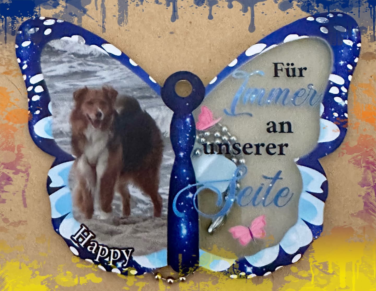 Customer photo review of Personalisierter Rückspiegel Anhänger - Schutzengel