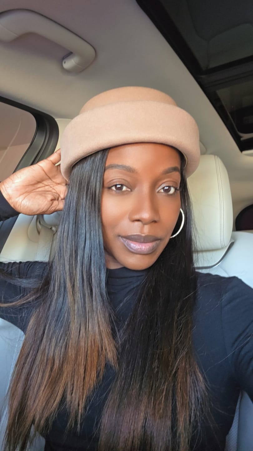 Customer photo review of London Pillbox Hat - Nude