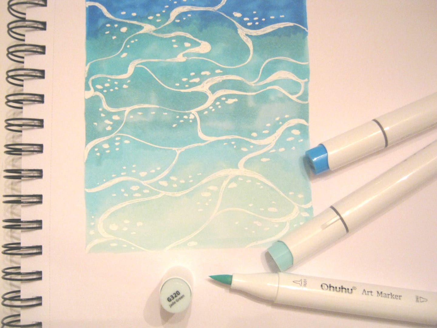 Customer photo review of Ohuhu Spiral-Bound Marker Pad for Alcohol Markers