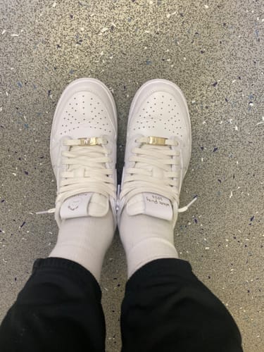 Customer photo review of Travis Scott x AJ1 Low OG 'Michael Rubin White Party' Friends & Family