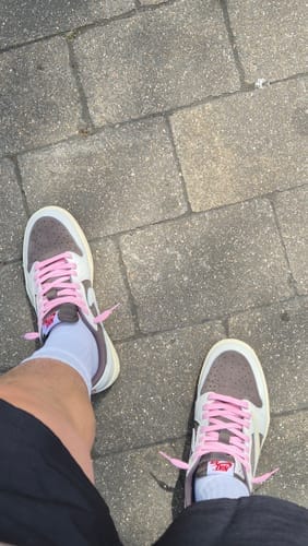 Customer photo review of Travis Scott x AJ1 Low OG 'Reverse Mocha'