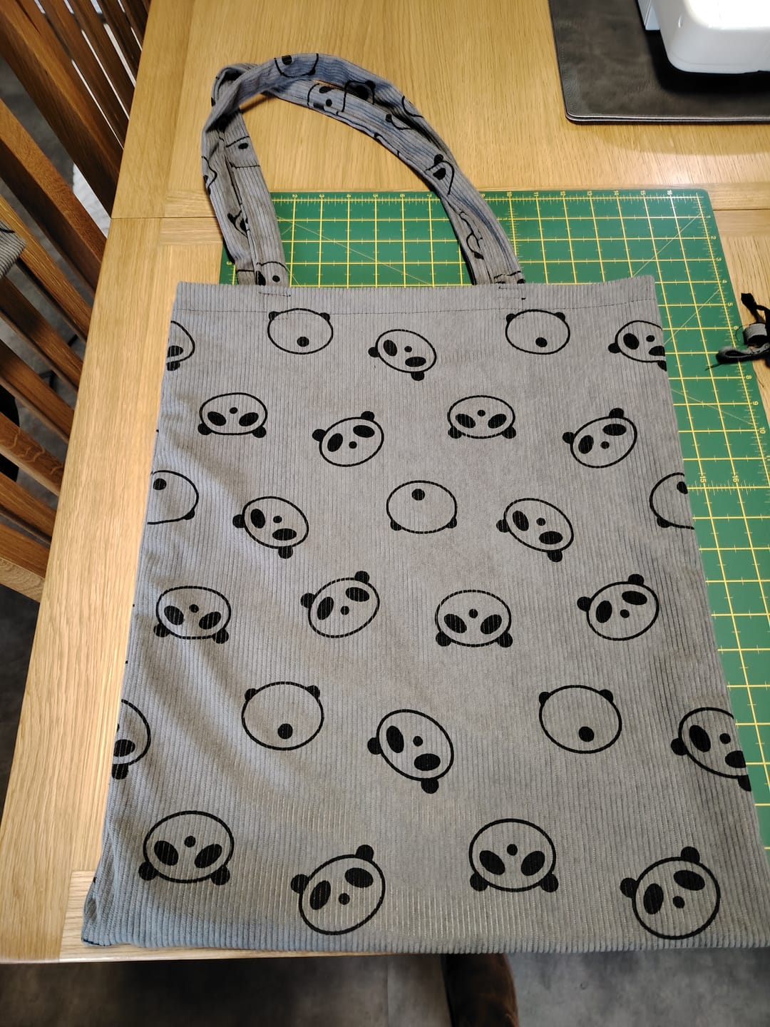 Customer photo review of Panda Buddies Stretch Corduroy Fabric