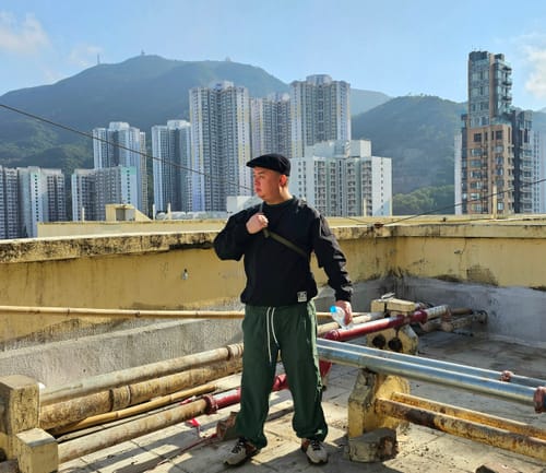 Customer photo review of Japanese Waterproof Breathable Loose Casual Pants