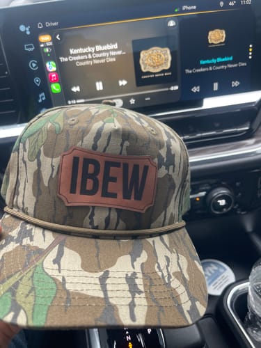 Customer photo review of Custom Leather Patch Goat Rope Hats - Mossy Oak & Old’s Cool Styles - Lost Hat Co.