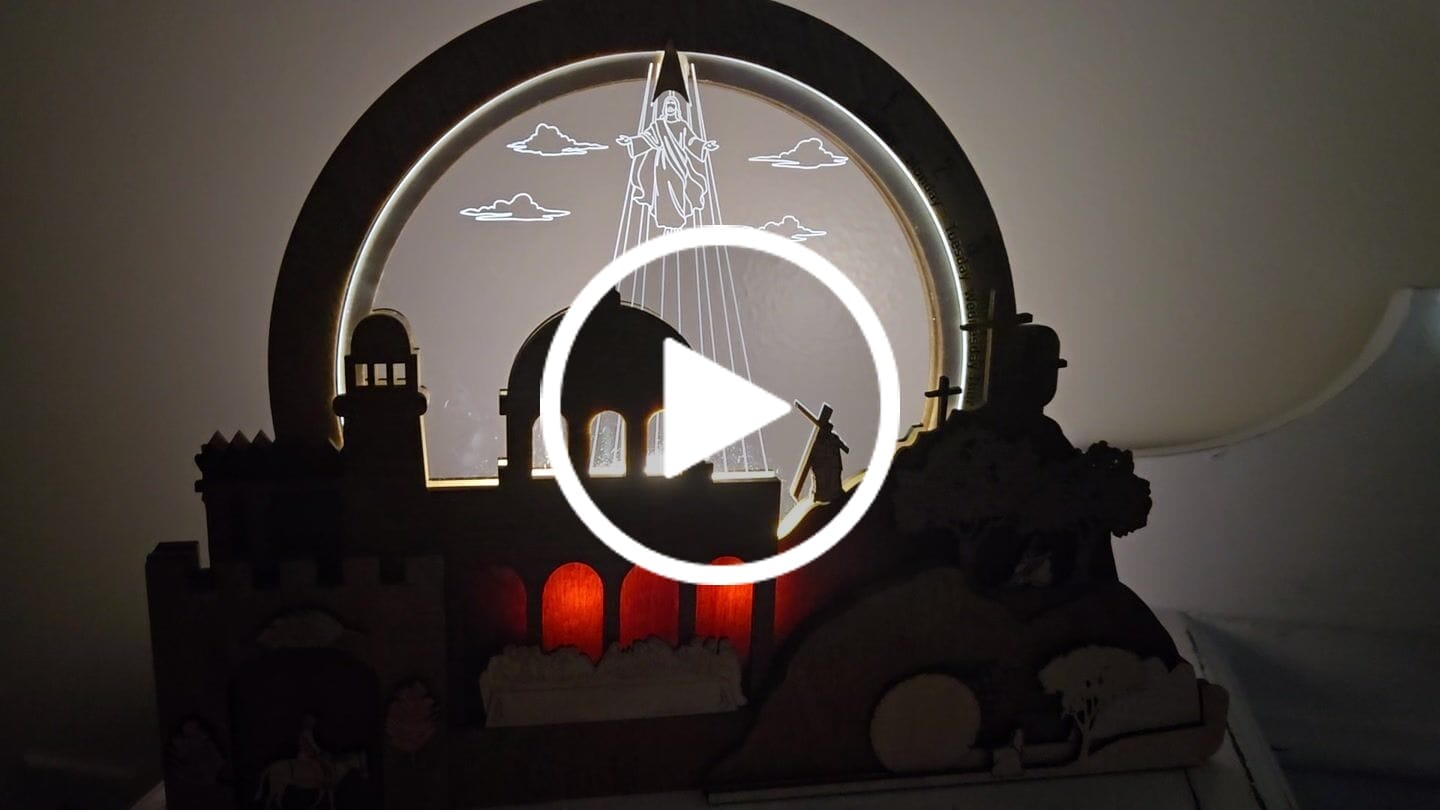 Customer video review of Easter Creche Countdown | Light-Up + Music Display