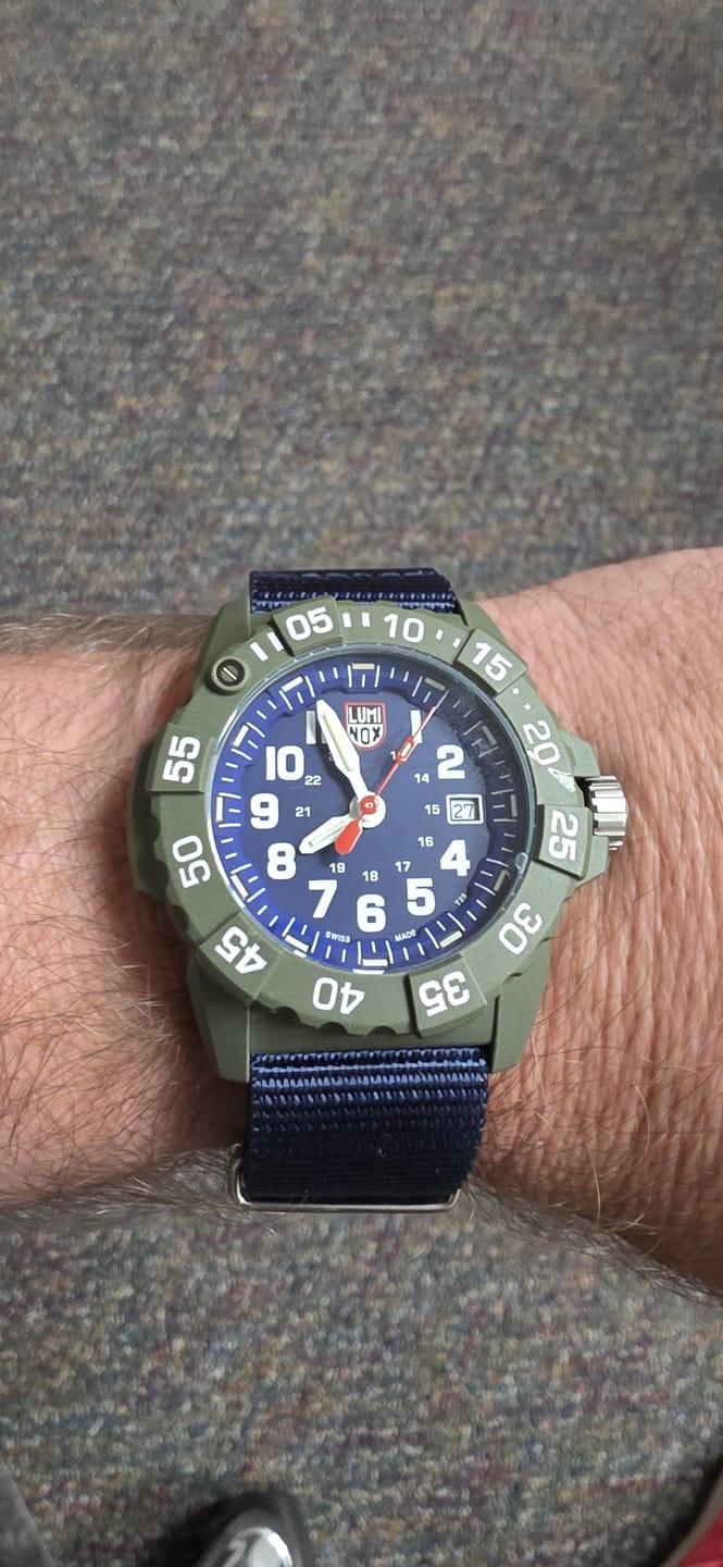 Customer photo review of Luminox 3503.ND Navy Seal 3500 Men's Blue Band Dive Watch