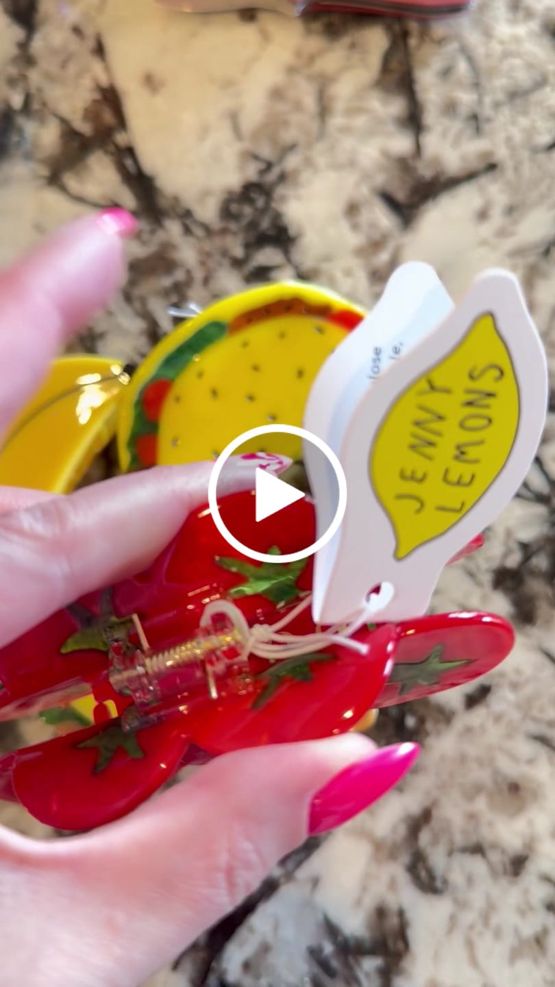 Customer video review of Large Tomatoes on the Vine Hair Claw Clip