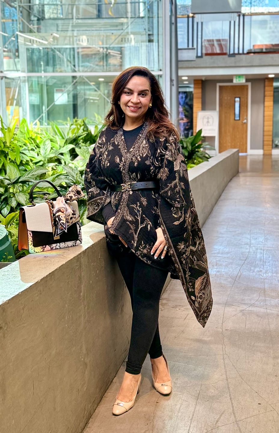 Customer photo review of Pure Australian Merino Wool Cape ~ Black Bird
