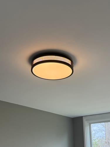 Customer photo review of Modern Perforated Dimmable LED Flush Mount