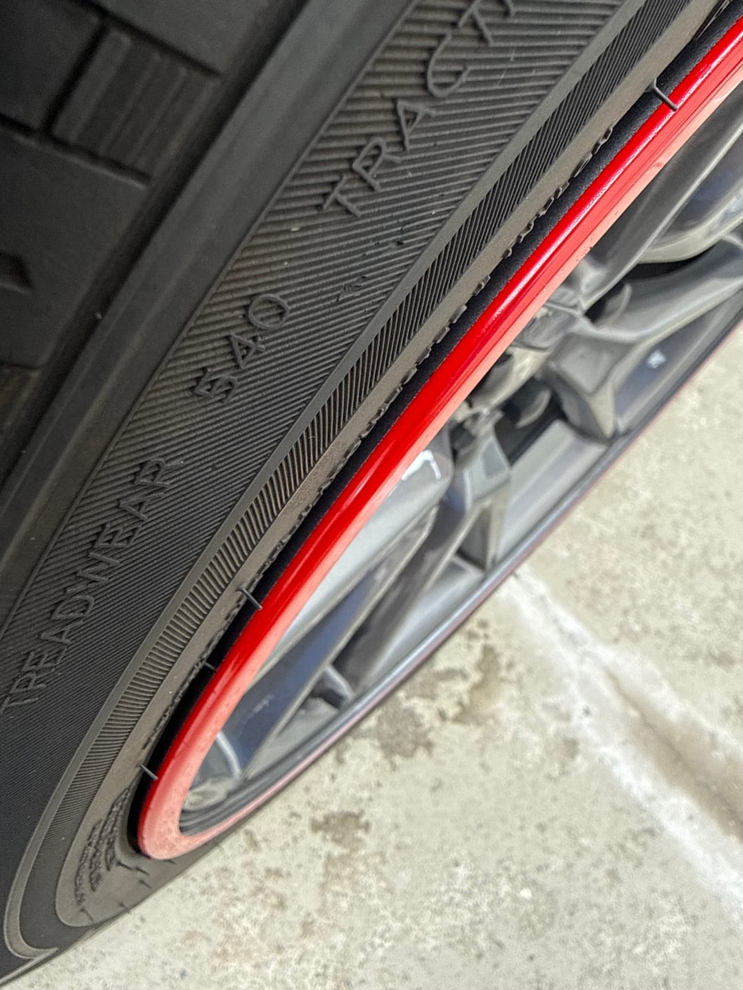 Customer photo review of Aluminum Alloy Wheel Rim Protector Rim Case for Tesla All Models (4 PCS) (2012-2025)