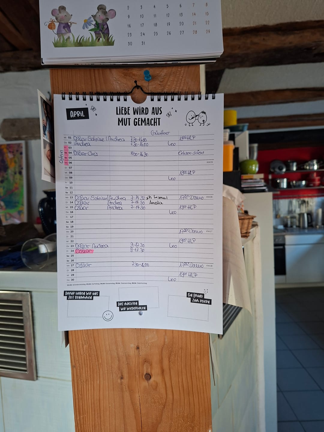 Customer photo review of Familienkalender 2026