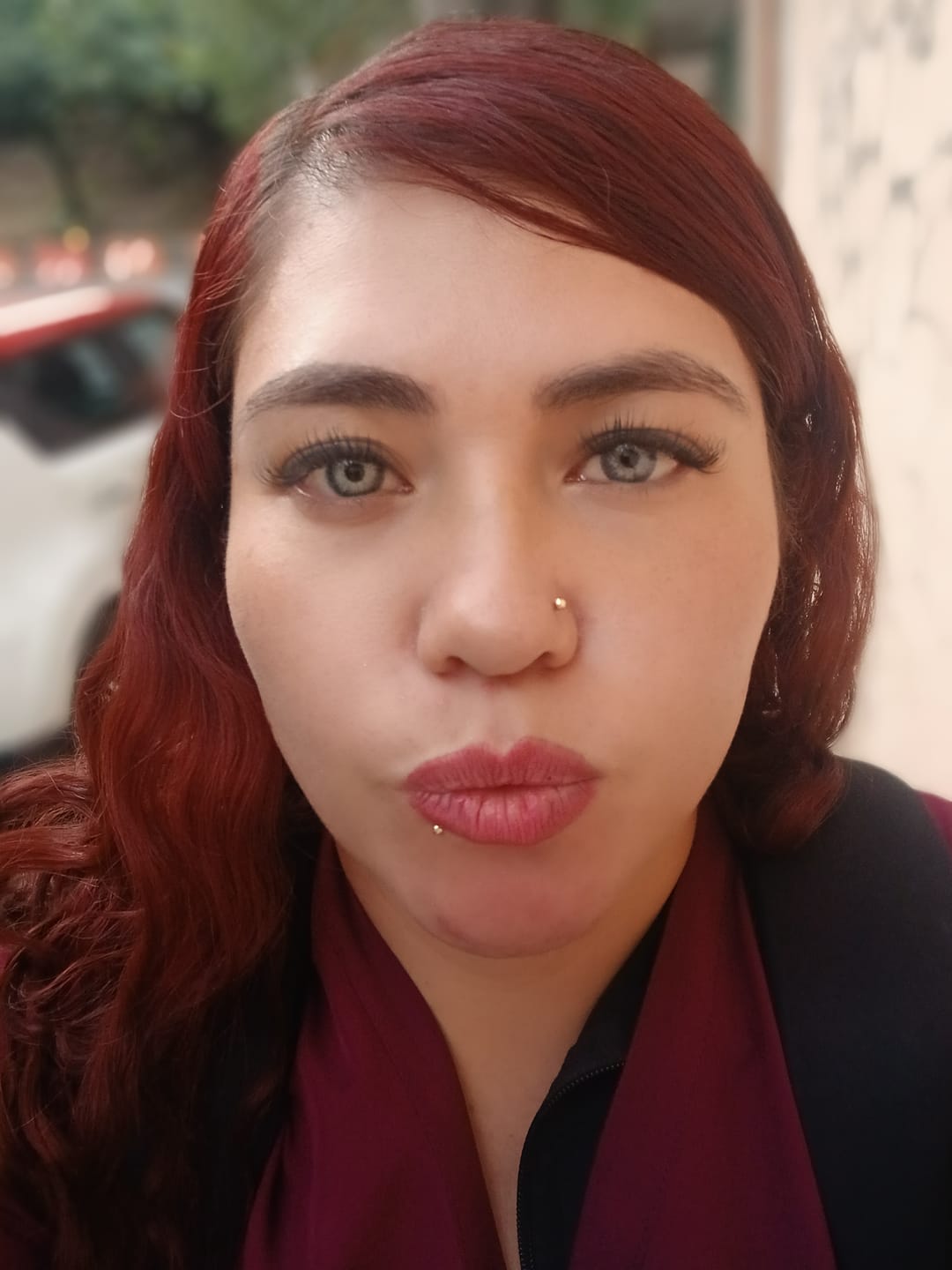 Customer photo review of Amazonia Icy Volcano Gray Prescription Colored Contact Lenses