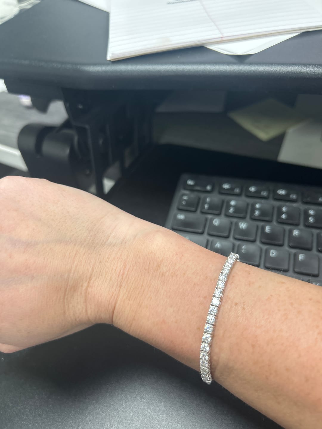 Customer photo review of Classic Moissanite Tennis Bracelet
