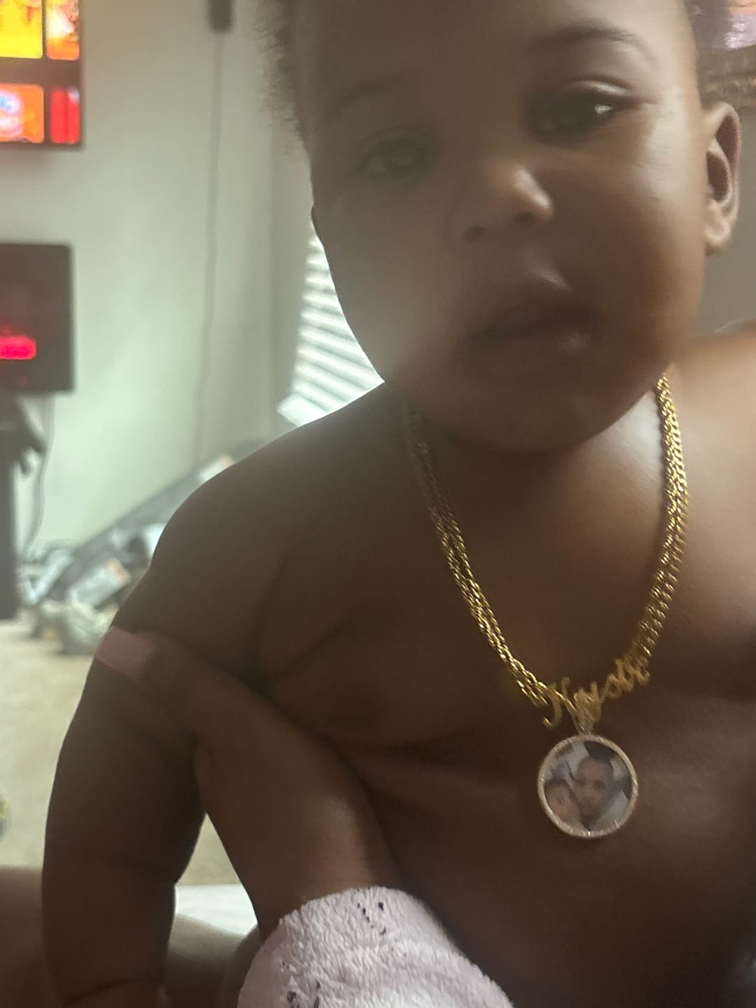Customer photo review of Kids Custom Name Necklace w/ Cuban Chain