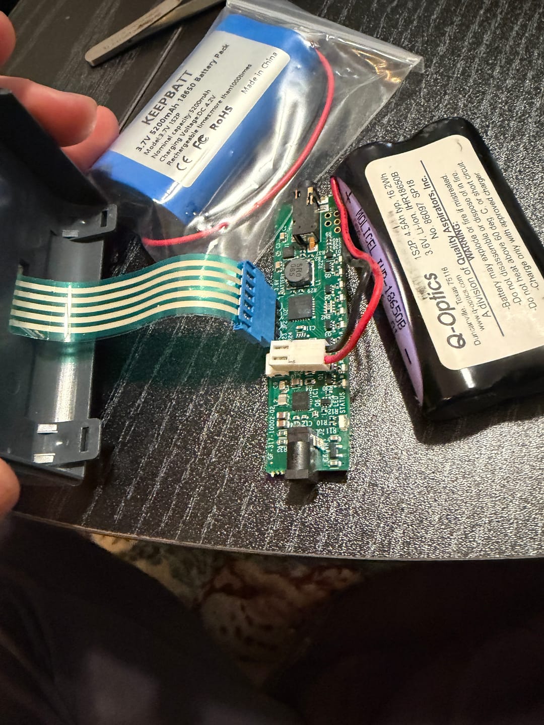 Customer photo review of 2PCS 3.7V 18650 Lithium Battery Packs 5200mAh Rechargeable Battery Fishing LED Light Bluetooth Speaker  XH-2P Connector
