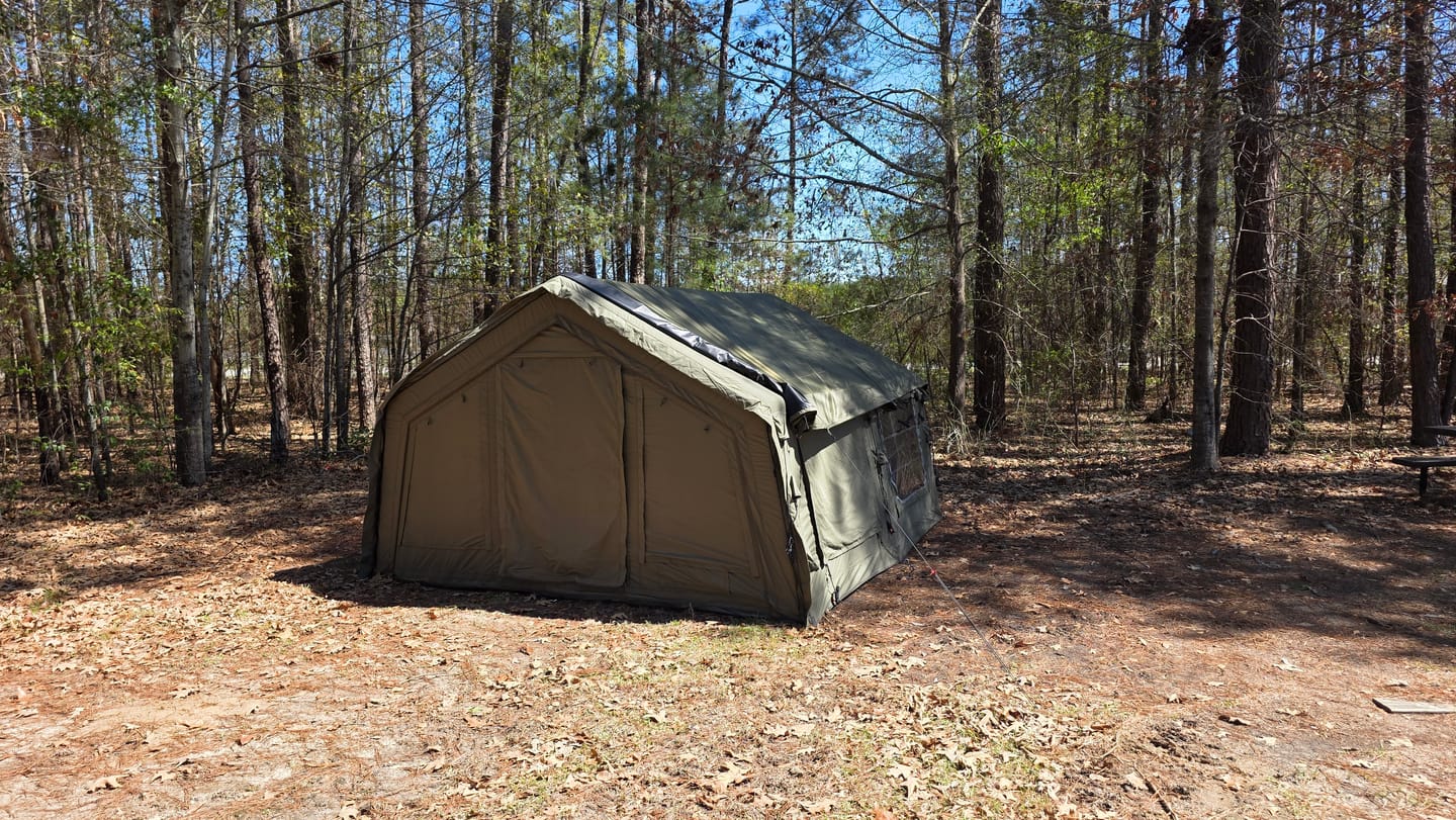 Customer photo review of Coody 13.6 (Koala-5) Forest Green Inflatable Tent for Camping (2-8 person)