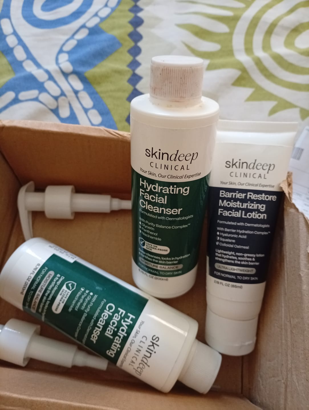 Customer photo review of Barrier Restore Moisturizing Facial Lotion