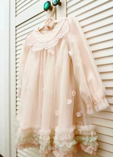 Customer photo review of Dave&Bella Toddler Girls Charming Pink Lightweight Mesh Princess Dress