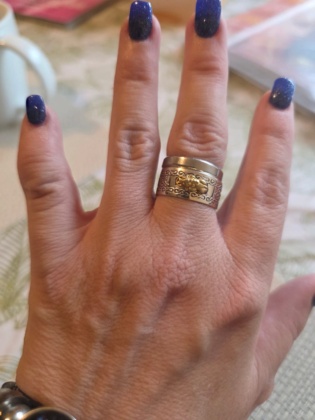 Customer photo review of Buddha Stones Lucky FengShui PiXiu Wealth Ring
