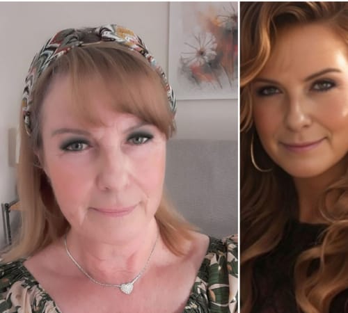 Customer photo review of Face Framing Layers / Clip In Extensions / Human Hair / 14 inches / 15 grams