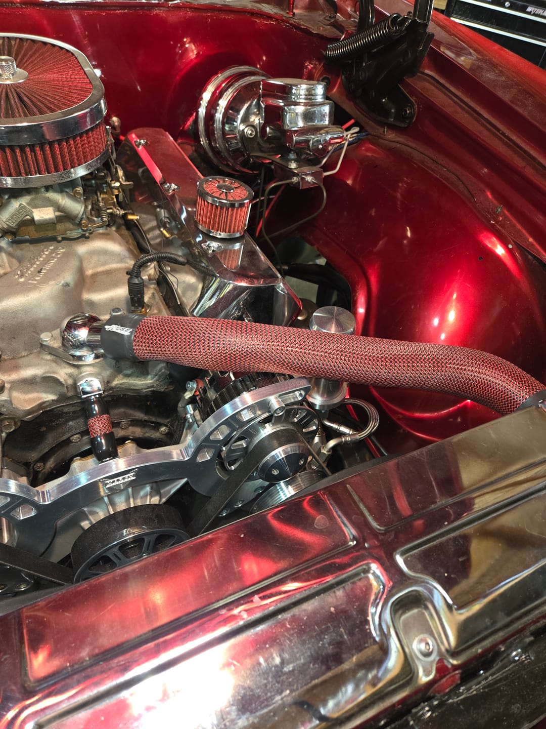 Customer photo review of Upper & Lower Radiator Hose Skin Kit -Carbon Fiber/Kevlar