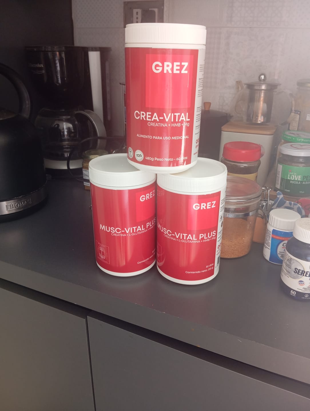 Customer photo review of MUSC-VITAL PLUS - Creatina Creavitalis® + L-Glutamina + HMB + Magnesio / Polvo 255g.