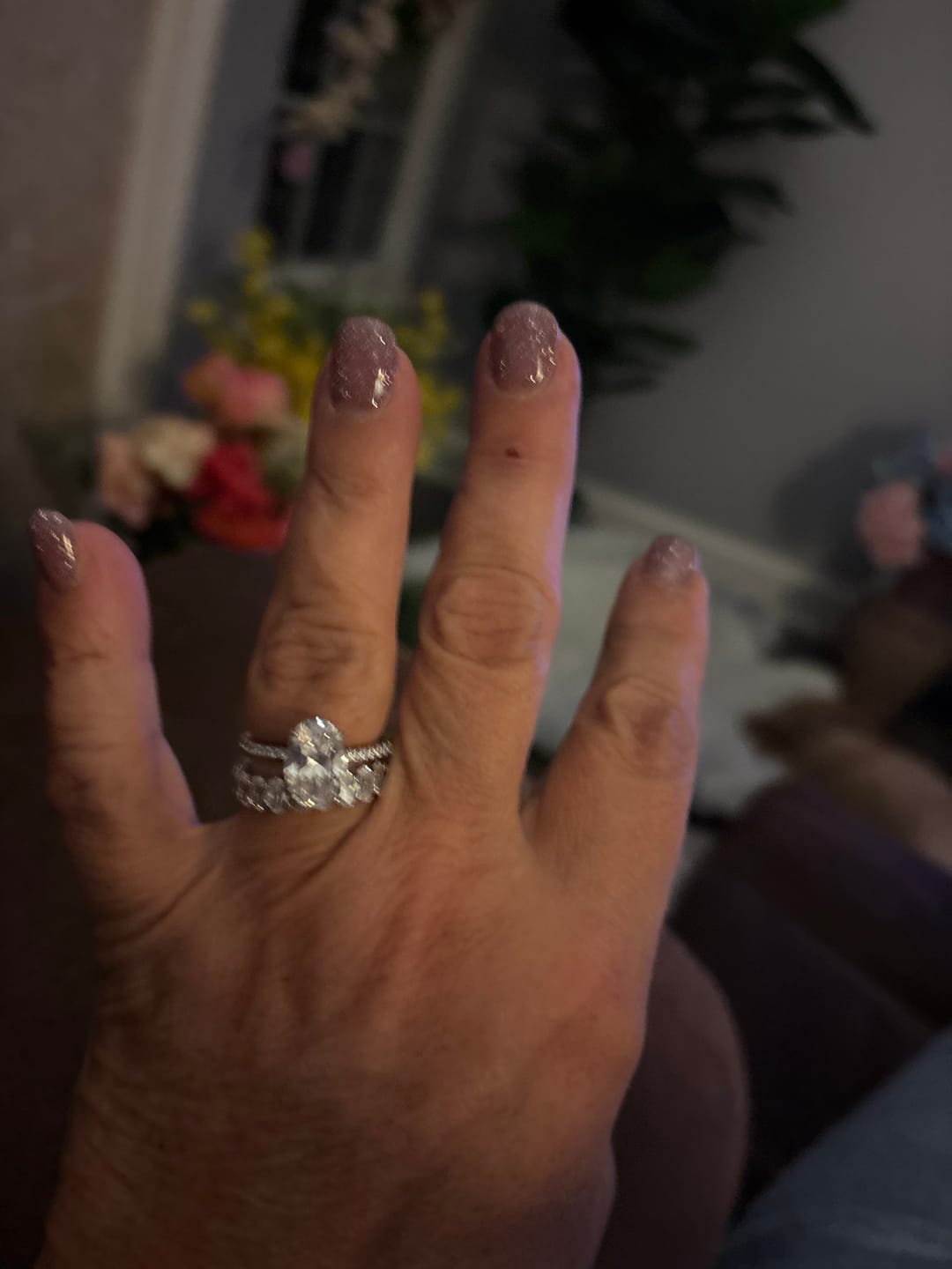 Customer photo review of S925 3PC 4.0Ct Oval Cut Wedding Ring Set Travel Ring For Her With Two Classic Wedding Bands