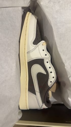 Customer photo review of Travis Scott x AJ1 Low OG 'Reverse Mocha'