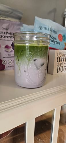 Customer photo review of Blueberry Coffee Syrup