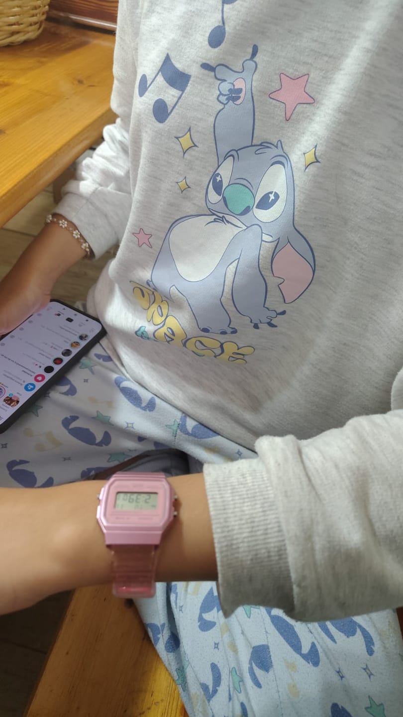 Customer photo review of Reloj Casio Vintage F-91WS-4 Rosado Transparente
