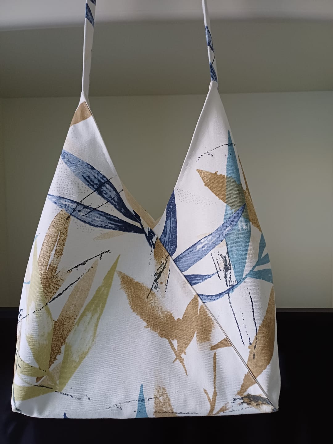 Customer photo review of Large Leaves Cotton Canvas Fabric